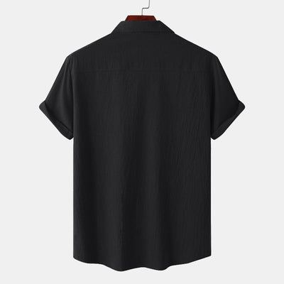 Camisas de lino de manga corta Camisas de hombre