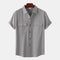 Camisas de lino de manga corta Camisas de hombre