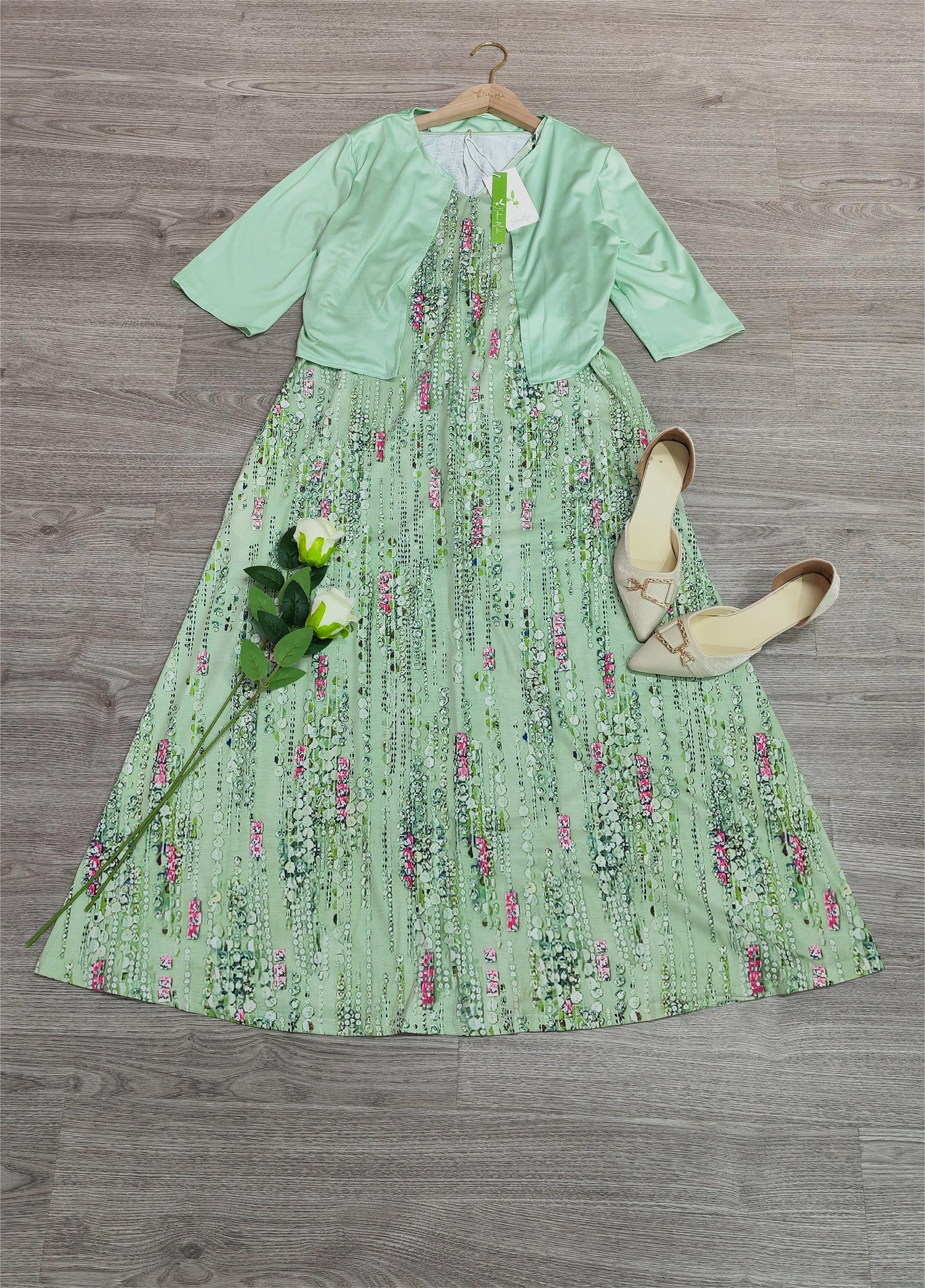 Almuth - Robe midi deux pièces avec imprimé floral