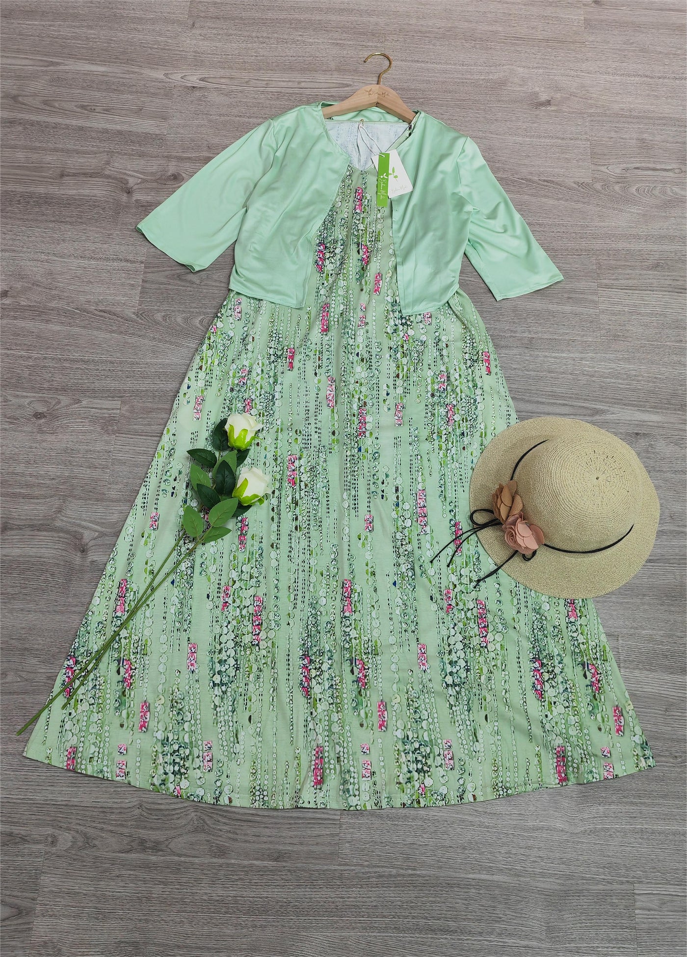Almuth - Robe midi deux pièces avec imprimé floral