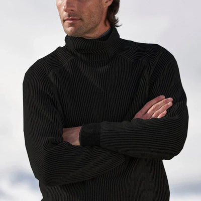 Suéter elegante de cuello alto de cachemira para hombre