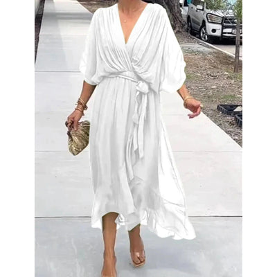 Vestido de mujer con escote en V | Elegante gasa
