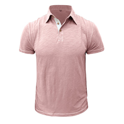 Polo para hombre - Mezcla de algodón suave - Atuendo informal y elegante