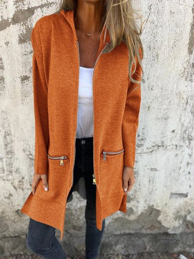 Gilet Longue Femme Effen Kleuren - Angelique