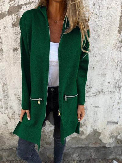 Gilet Longue Femme Effen Kleuren - Angelique