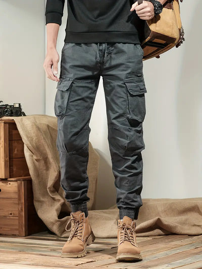 Pantalones cargo multibolsillos resistentes para hombre - Pantalones casuales para exteriores