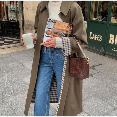 Gabardina larga y elegante para mujer
