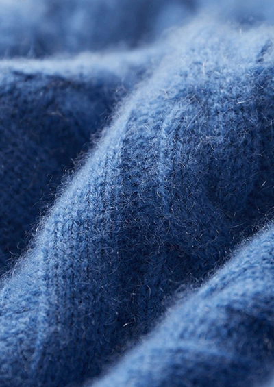 100% Cashmere Cable Knit Zip-Up Hoodie