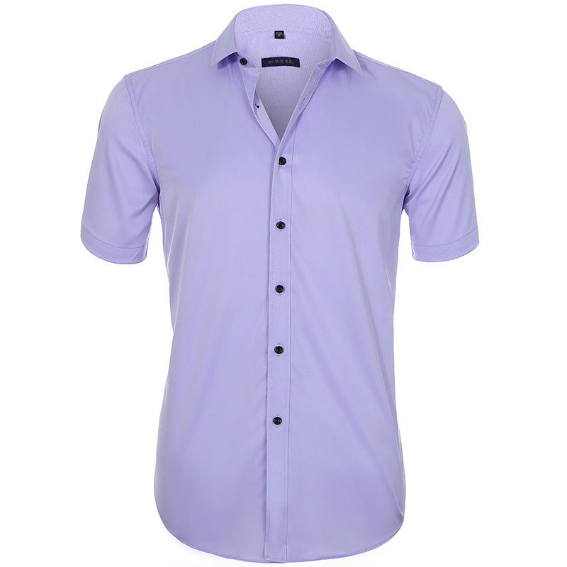 Camisa de manga corta transpirable y sin arrugas para hombre.