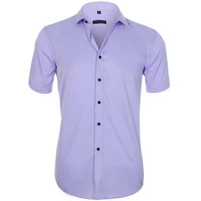 Camisa de manga corta transpirable y sin arrugas para hombre.