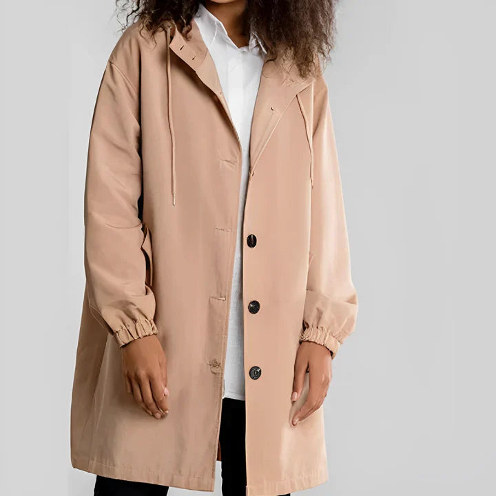Imperméable classique à capuche pour femmes