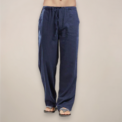 Pantalones de lino para hombre: lino ligero, transpirable y cómodo para el verano.