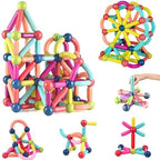 Jeux de construction en ballons colorés, formes créatives et amusantes, incluant une grande roue, un château et des animaux, jouet éducatif pour enfants.
