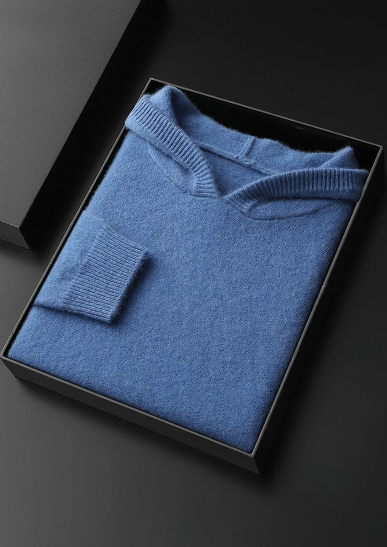 Beige uld hættetrøje til mænd