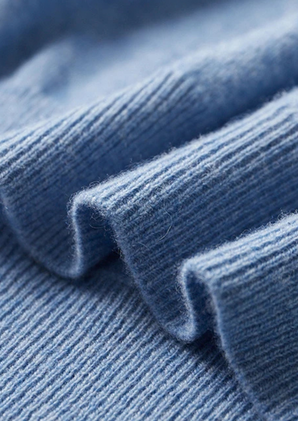 Kortærmet blå strikket polo til mænd