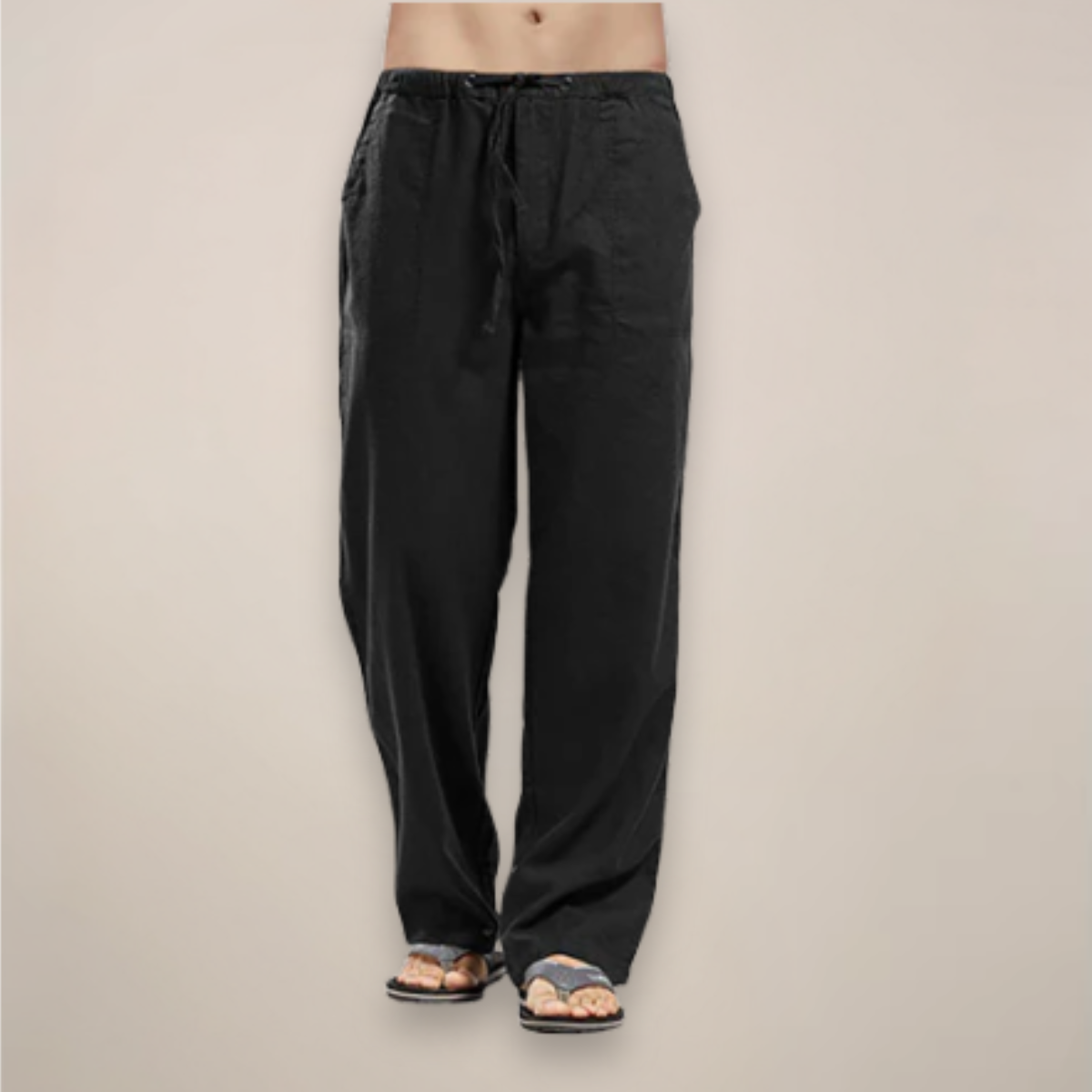 Pantalones de lino para hombre: lino ligero, transpirable y cómodo para el verano.