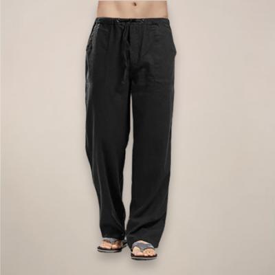 Pantalones de lino para hombre: lino ligero, transpirable y cómodo para el verano.