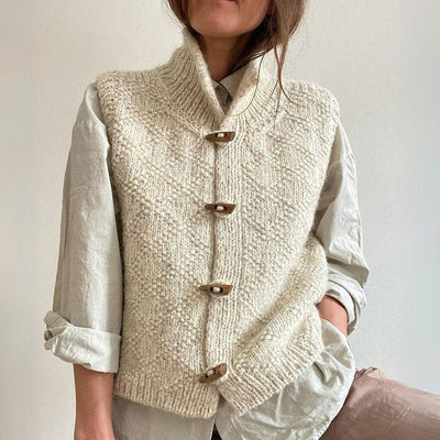 Evy - Elégant cardigan en laine avec boutons