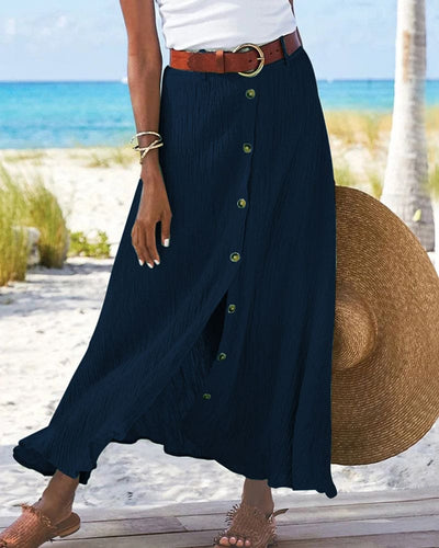 Lotte | Elegante falda larga de color liso