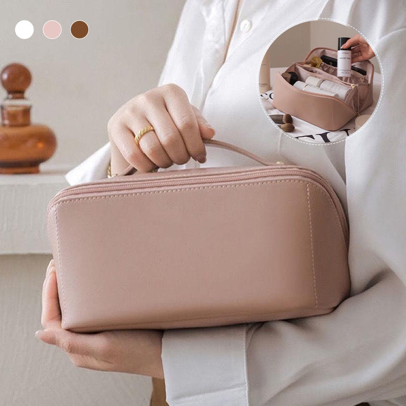 Borsa porta cosmetici da viaggio portatile in PU