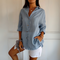 Blusa de algodón y lino para mujer Thora en talla grande