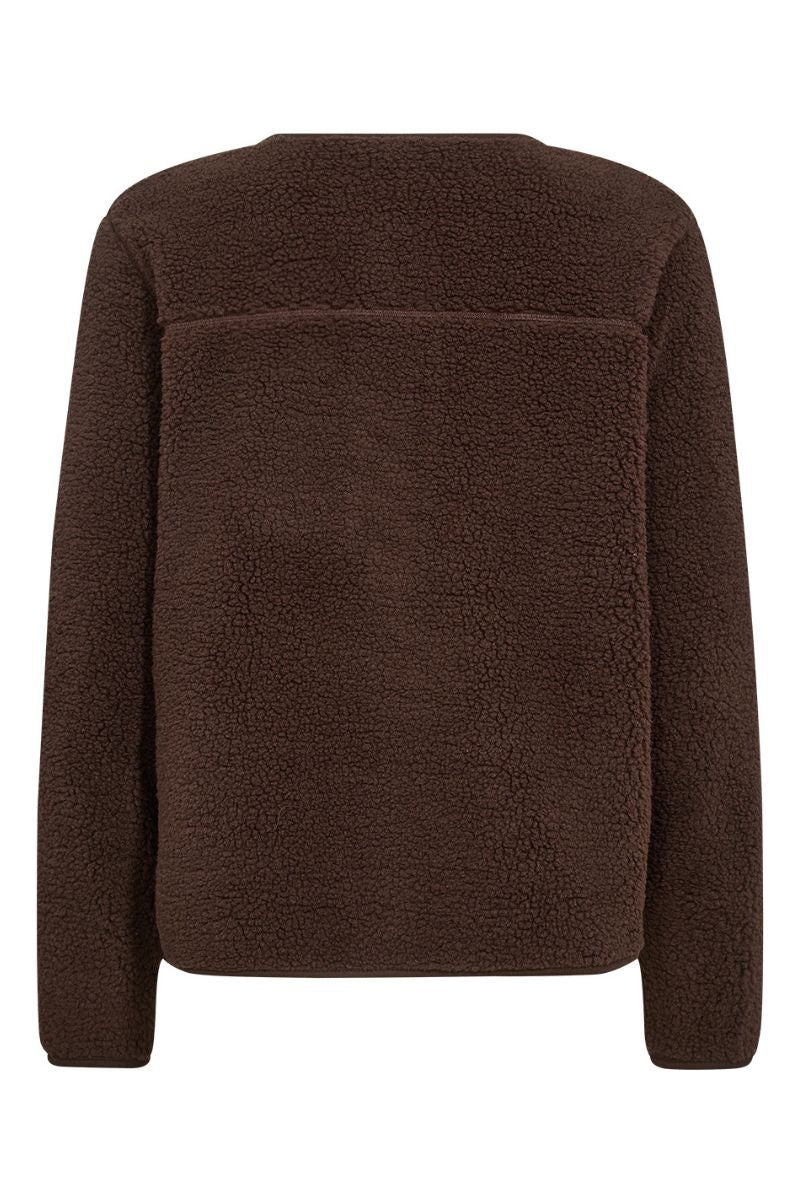 Kurtka Teddy dla kobiet w kolorze brązowym | Miękka i ciepła kurtka