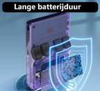 Smartphone transparent avec batterie longue durée, technologie avancée, protection numérique, design moderne, innovation mobile, efficacité énergétique.