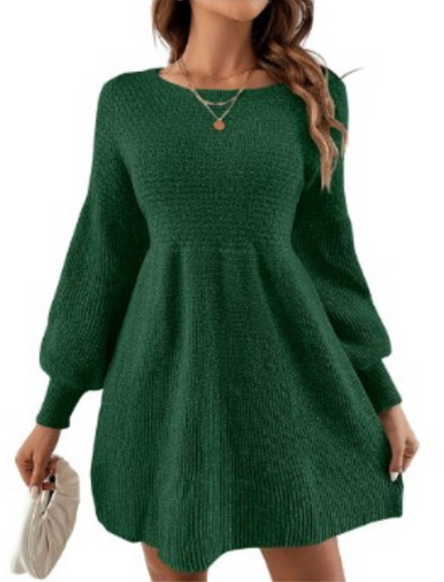 Lorelei - Vestido mini tipo suéter monocromático color albaricoque