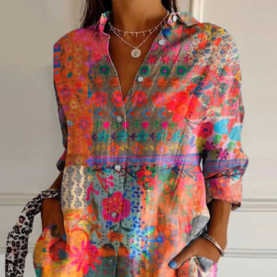 Anna | Elegante blusa con estampado floral para mujer