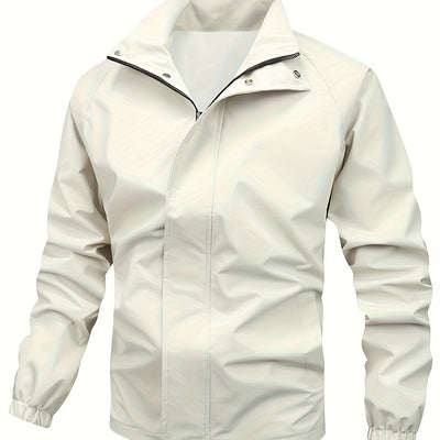 Daan | Black men's jacket with stand-up collar