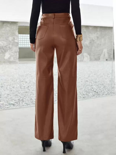 Pantalon en cuir élégant et confortable pour le printemps - Ladies