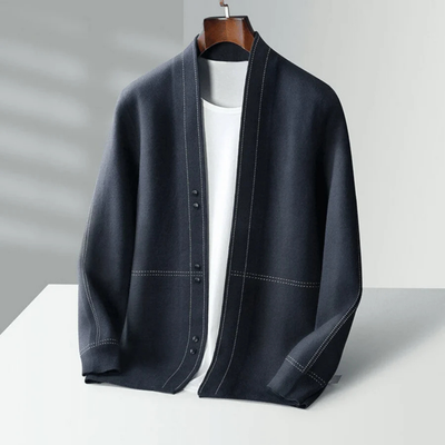 Chaqueta de invierno cálida de manga larga para hombre | Abotonada