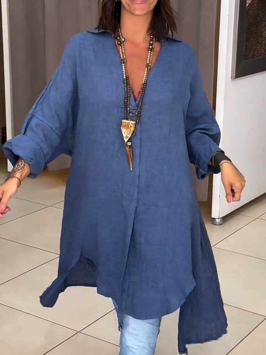 Vestido camisero cómodo y elegante para cualquier ocasión.