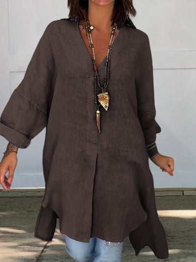 Vestido camisero cómodo y elegante para cualquier ocasión.