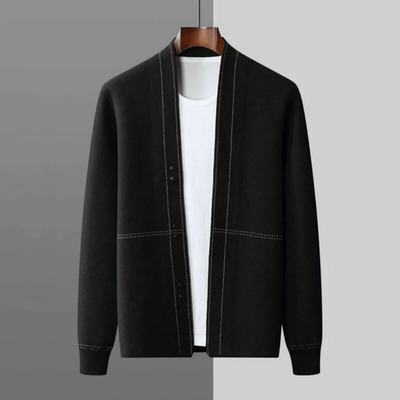 Chaqueta de invierno cálida de manga larga para hombre | Abotonada