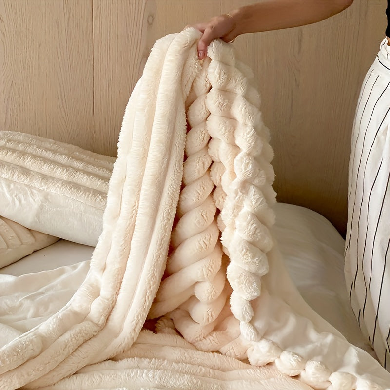 Couverture confort en peluche à double épaisseur