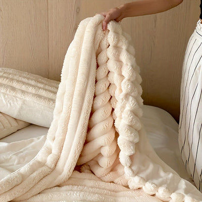 Couverture confort en peluche à double épaisseur
