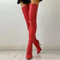Femmes genou haut talon fermeture éclair pointues bottes | cuisse haute