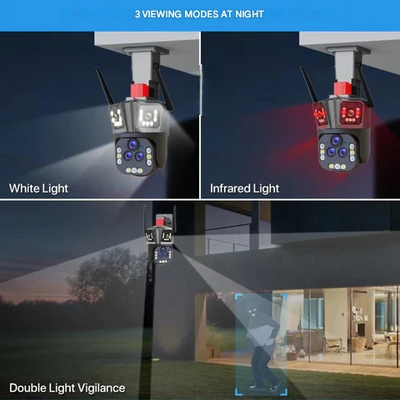 Cámara de seguridad inalámbrica 10K con 20 MP y zoom 20x - DualGuard Ultra 10K