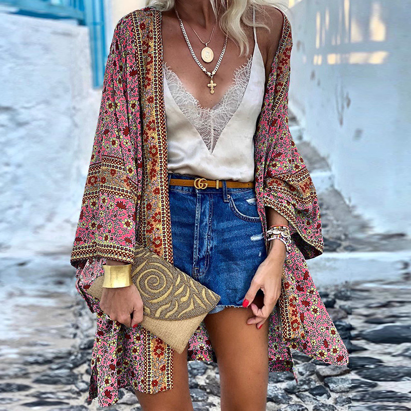Elegante cárdigan bohemio 