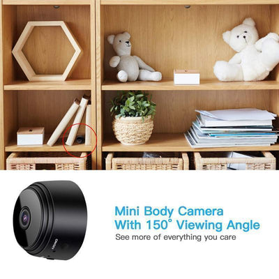 MiniVision | Minicámara magnética WiFi de 1080p - Cámara de seguridad HD portátil con visión nocturna 