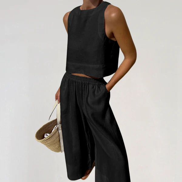 Conjunto de verano de lino para mujer