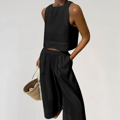 Conjunto de verano de lino para mujer