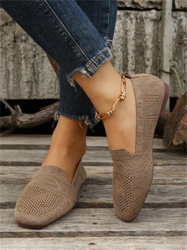 Claudia - Zapatos planos antideslizantes y cómodos para mujer con soporte para el arco