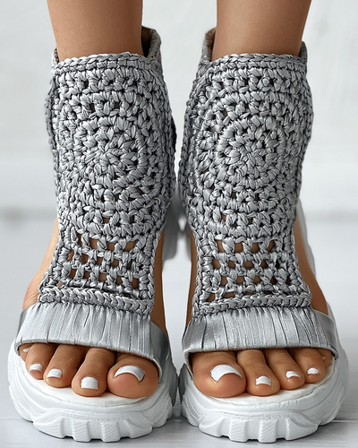 Sandalias de verano de punto para mujer: cómodas y elegantes