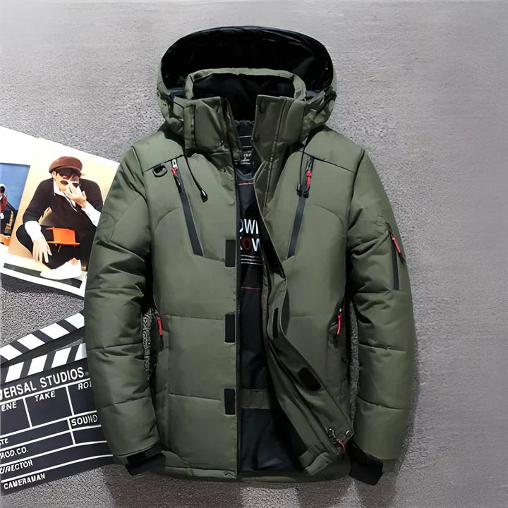 Veste d'hiver pour hommes - Veste imperméable et isolée pour le froid extrême