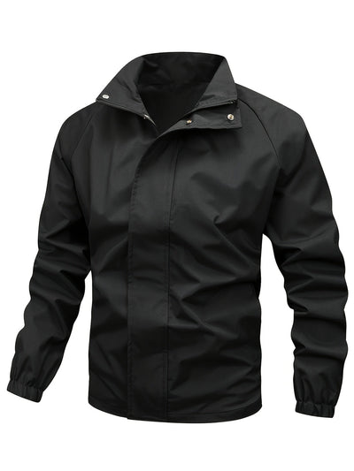 Daan | Black men's jacket with stand-up collar
