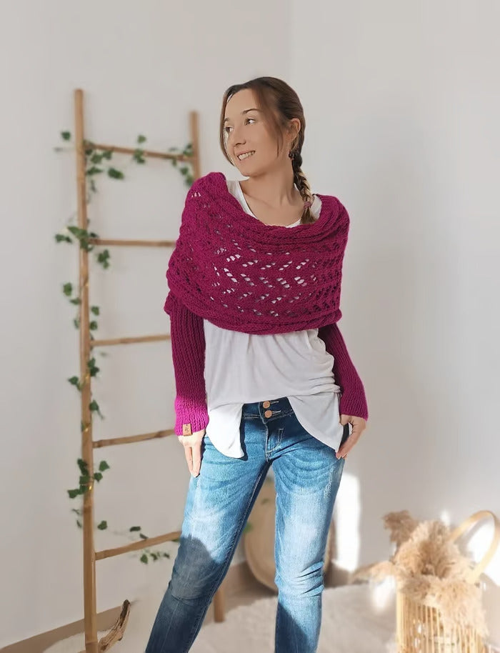 Serviette de bain en tricot bohémien pour femmes