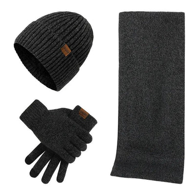 Heidi-Mode - Set de iarnă casual cu căciulă, eșarfă și mănuși pentru bărbați