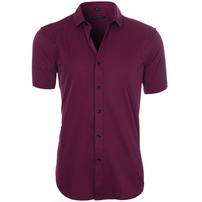 Camisa de manga corta transpirable y sin arrugas para hombre.